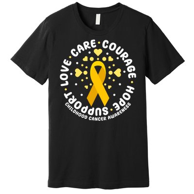 Childhood Cancer Awareness Support Family Premium T-Shirt