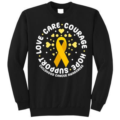 Childhood Cancer Awareness Support Family Tall Sweatshirt