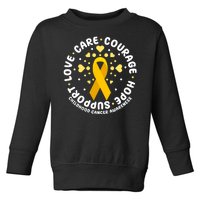 Childhood Cancer Awareness Support Family Toddler Sweatshirt