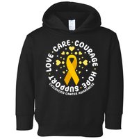 Childhood Cancer Awareness Support Family Toddler Hoodie