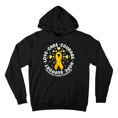 Childhood Cancer Awareness Support Family Tall Hoodie