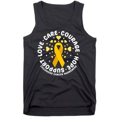 Childhood Cancer Awareness Support Family Tank Top