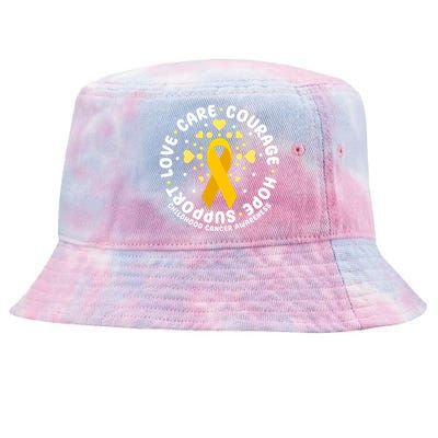 Childhood Cancer Awareness Support Family Tie-Dyed Bucket Hat