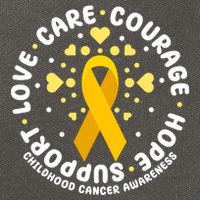 Childhood Cancer Awareness Support Family Cotton Canvas Backpack