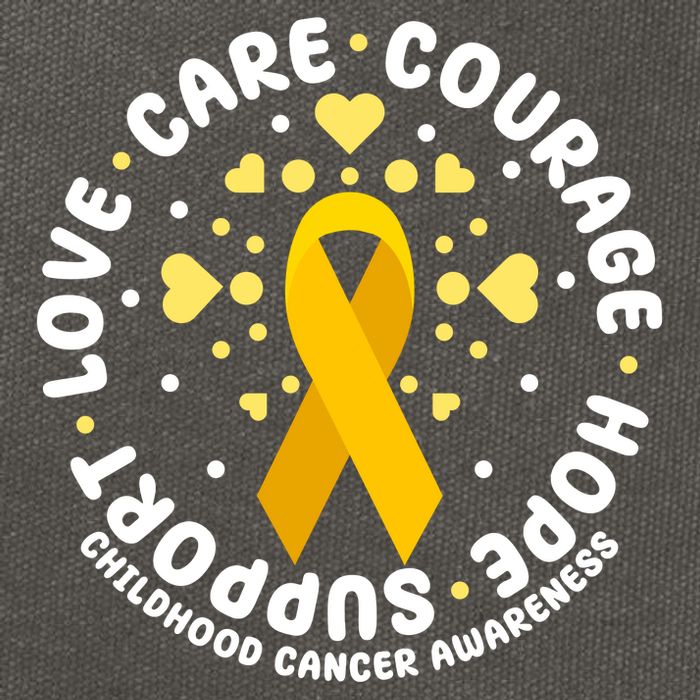 Childhood Cancer Awareness Support Family Cotton Canvas Backpack