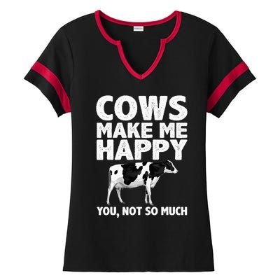 Cool Cow Art For Cow Farmer Dairy Cows Farm Animal Ladies Halftime Notch Neck Tee