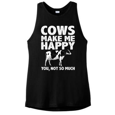 Cool Cow Art For Cow Farmer Dairy Cows Farm Animal Ladies PosiCharge Tri-Blend Wicking Tank