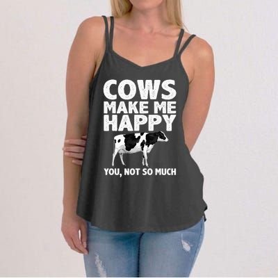 Cool Cow Art For Cow Farmer Dairy Cows Farm Animal Women's Strappy Tank