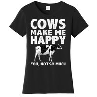 Cool Cow Art For Cow Farmer Dairy Cows Farm Animal Women's T-Shirt