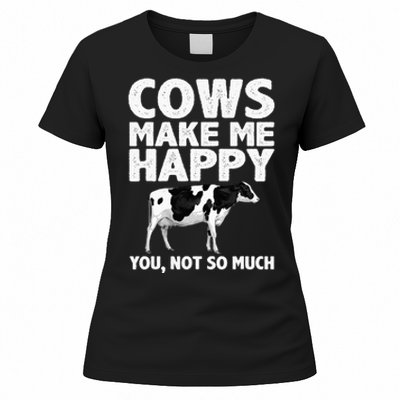 Cool Cow Art For Cow Farmer Dairy Cows Farm Animal Women's T-Shirt