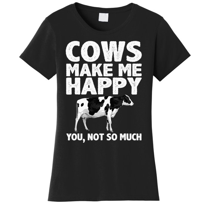 Cool Cow Art For Cow Farmer Dairy Cows Farm Animal Women's T-Shirt