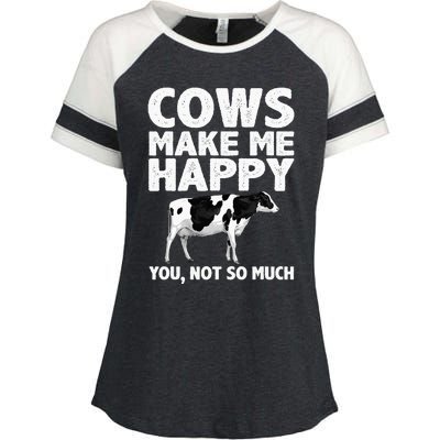 Cool Cow Art For Cow Farmer Dairy Cows Farm Animal Enza Ladies Jersey Colorblock Tee