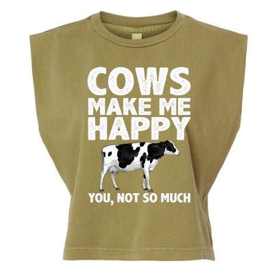 Cool Cow Art For Cow Farmer Dairy Cows Farm Animal Garment-Dyed Women's Muscle Tee