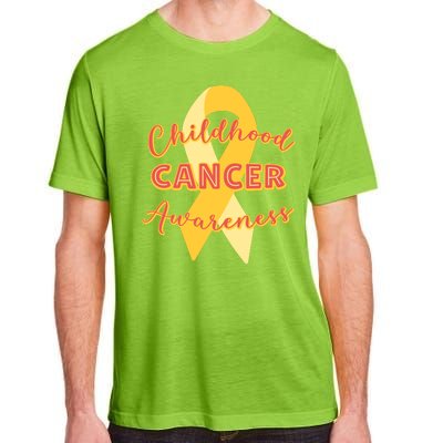 Childhood Cancer Awarebess Golden Gold Robbon Adult ChromaSoft Performance T-Shirt