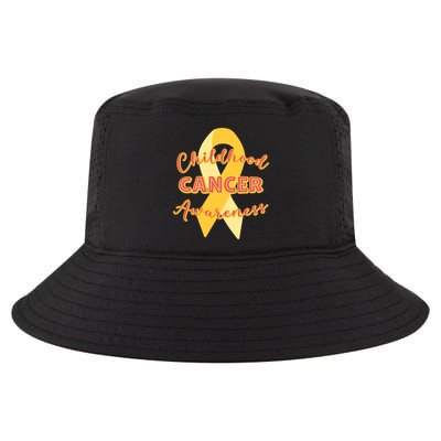 Childhood Cancer Awarebess Golden Gold Robbon Cool Comfort Performance Bucket Hat