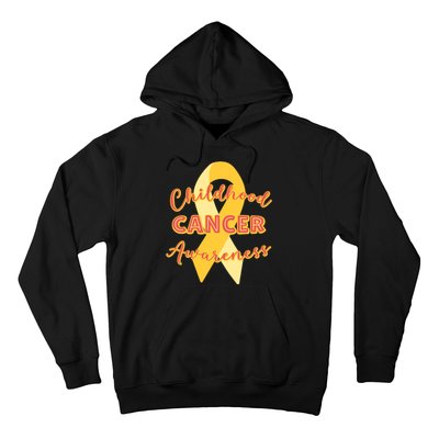 Childhood Cancer Awarebess Golden Gold Robbon Hoodie