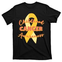 Childhood Cancer Awarebess Golden Gold Robbon T-Shirt