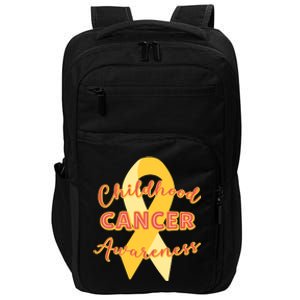 Childhood Cancer Awarebess Golden Gold Robbon Impact Tech Backpack