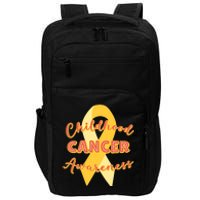 Childhood Cancer Awarebess Golden Gold Robbon Impact Tech Backpack