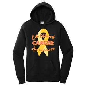 Childhood Cancer Awarebess Golden Gold Robbon Women's Pullover Hoodie