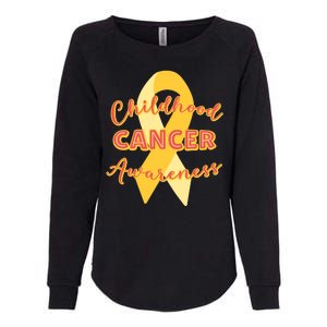 Childhood Cancer Awarebess Golden Gold Robbon Womens California Wash Sweatshirt