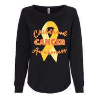 Childhood Cancer Awarebess Golden Gold Robbon Womens California Wash Sweatshirt