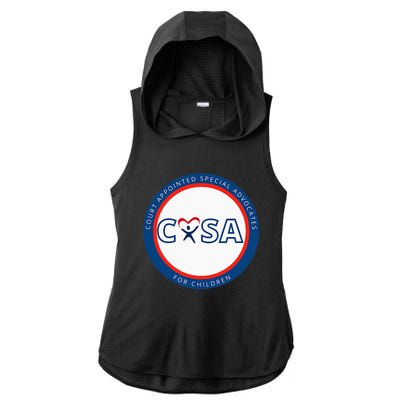 Casa Court Appointed Special Advocates Logo Ladies PosiCharge Tri-Blend Wicking Draft Hoodie Tank