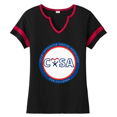 Casa Court Appointed Special Advocates Logo Ladies Halftime Notch Neck Tee