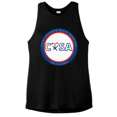 Casa Court Appointed Special Advocates Logo Ladies PosiCharge Tri-Blend Wicking Tank