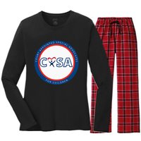 Casa Court Appointed Special Advocates Logo Women's Long Sleeve Flannel Pajama Set 