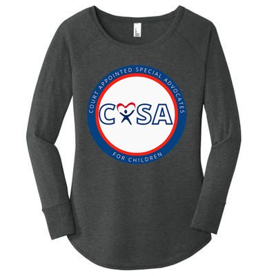 Casa Court Appointed Special Advocates Logo Women's Perfect Tri Tunic Long Sleeve Shirt