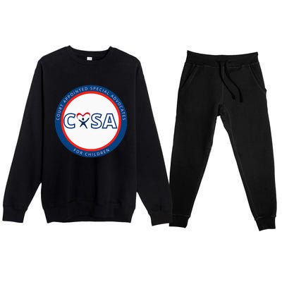 Casa Court Appointed Special Advocates Logo Premium Crewneck Sweatsuit Set