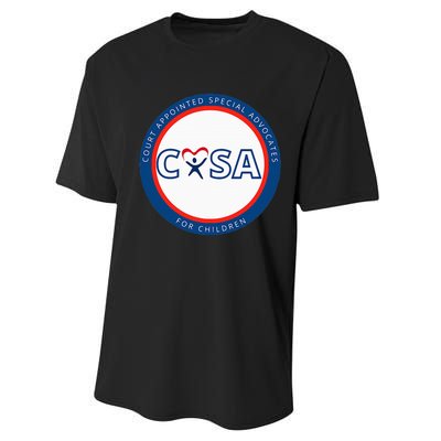 Casa Court Appointed Special Advocates Logo Performance Sprint T-Shirt