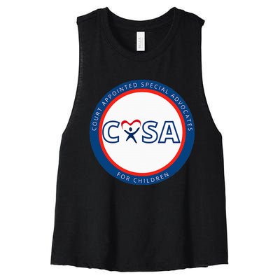 Casa Court Appointed Special Advocates Logo Women's Racerback Cropped Tank