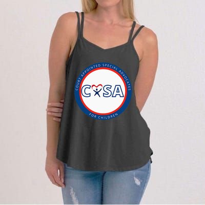 Casa Court Appointed Special Advocates Logo Women's Strappy Tank