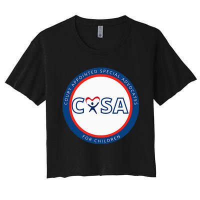 Casa Court Appointed Special Advocates Logo Women's Crop Top Tee