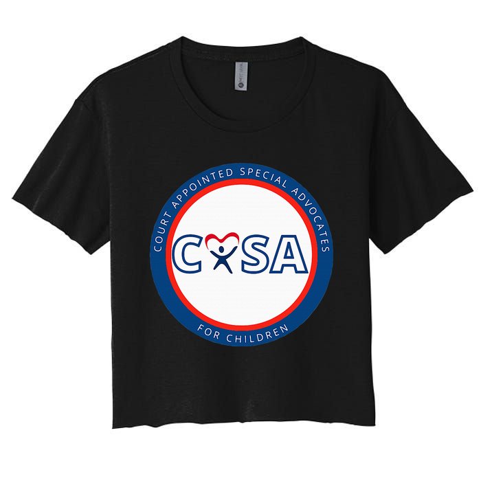 Casa Court Appointed Special Advocates Logo Women's Crop Top Tee