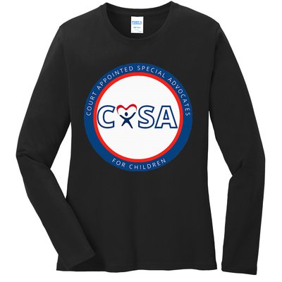 Casa Court Appointed Special Advocates Logo Ladies Long Sleeve Shirt