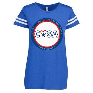 Casa Court Appointed Special Advocates Logo Enza Ladies Jersey Football T-Shirt