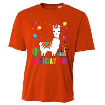 Cool Cute Alpaca Llama Cactus Birthday Girl Party Animal 3090 Cooling Performance Crew T-Shirt