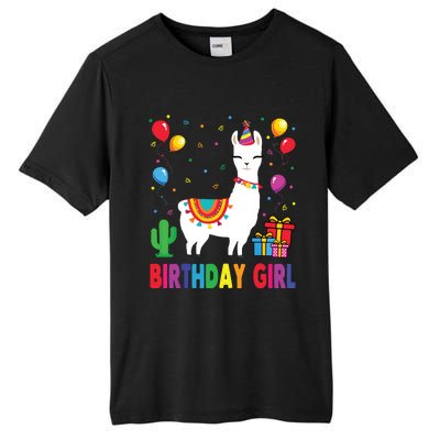 Cool Cute Alpaca Llama Cactus Birthday Girl Party Animal 3090 Tall Fusion ChromaSoft Performance T-Shirt