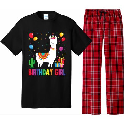 Cool Cute Alpaca Llama Cactus Birthday Girl Party Animal 3090 Pajama Set