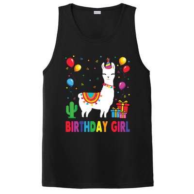 Cool Cute Alpaca Llama Cactus Birthday Girl Party Animal 3090 PosiCharge Competitor Tank