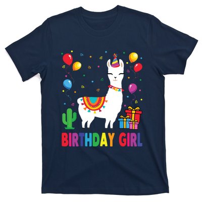 Cool Cute Alpaca Llama Cactus Birthday Girl Party Animal 3090 T-Shirt