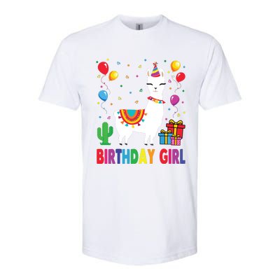 Cool Cute Alpaca Llama Cactus Birthday Girl Party Animal 3090 Softstyle CVC T-Shirt