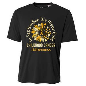 Childhood Cancer Awareness In September We Wear Gold Cooling Performance Crew T-Shirt