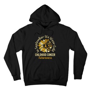 Childhood Cancer Awareness In September We Wear Gold Hoodie