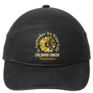 Childhood Cancer Awareness In September We Wear Gold 7-Panel Snapback Hat