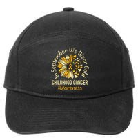 Childhood Cancer Awareness In September We Wear Gold 7-Panel Snapback Hat