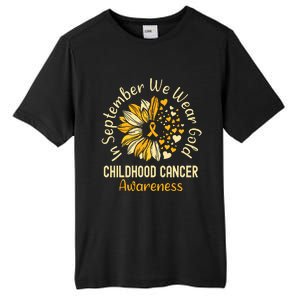 Childhood Cancer Awareness In September We Wear Gold Tall Fusion ChromaSoft Performance T-Shirt